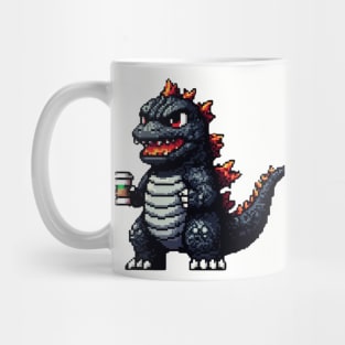 Pixel Godzilla Gojira Ni Mug